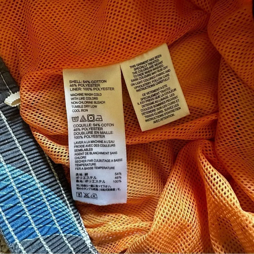 Tommy Bahama Relax Mens MEDIUM GREY ORANGE BLUE Board shorts Swim Trunks